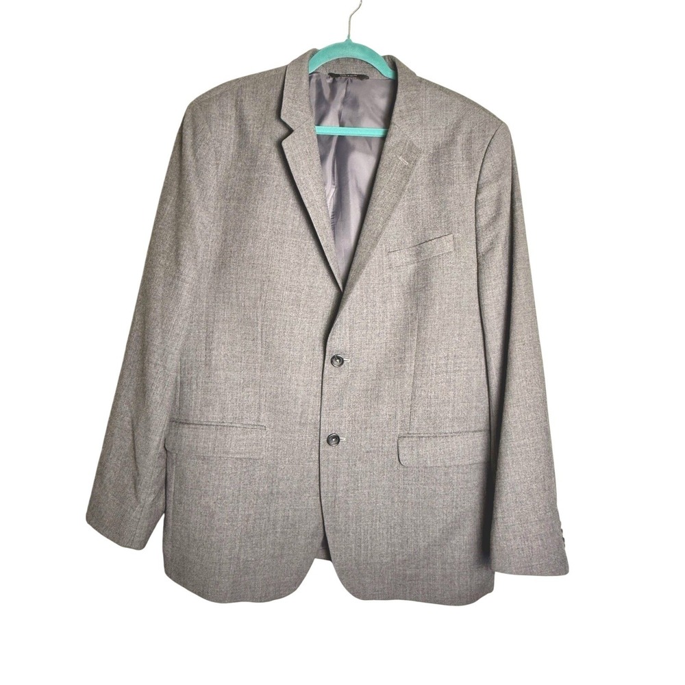 Banana Republic Tailored Slim Wool Sport Coat Jacket Blazer 2 Button Gray 46R - Picture 1 of 6